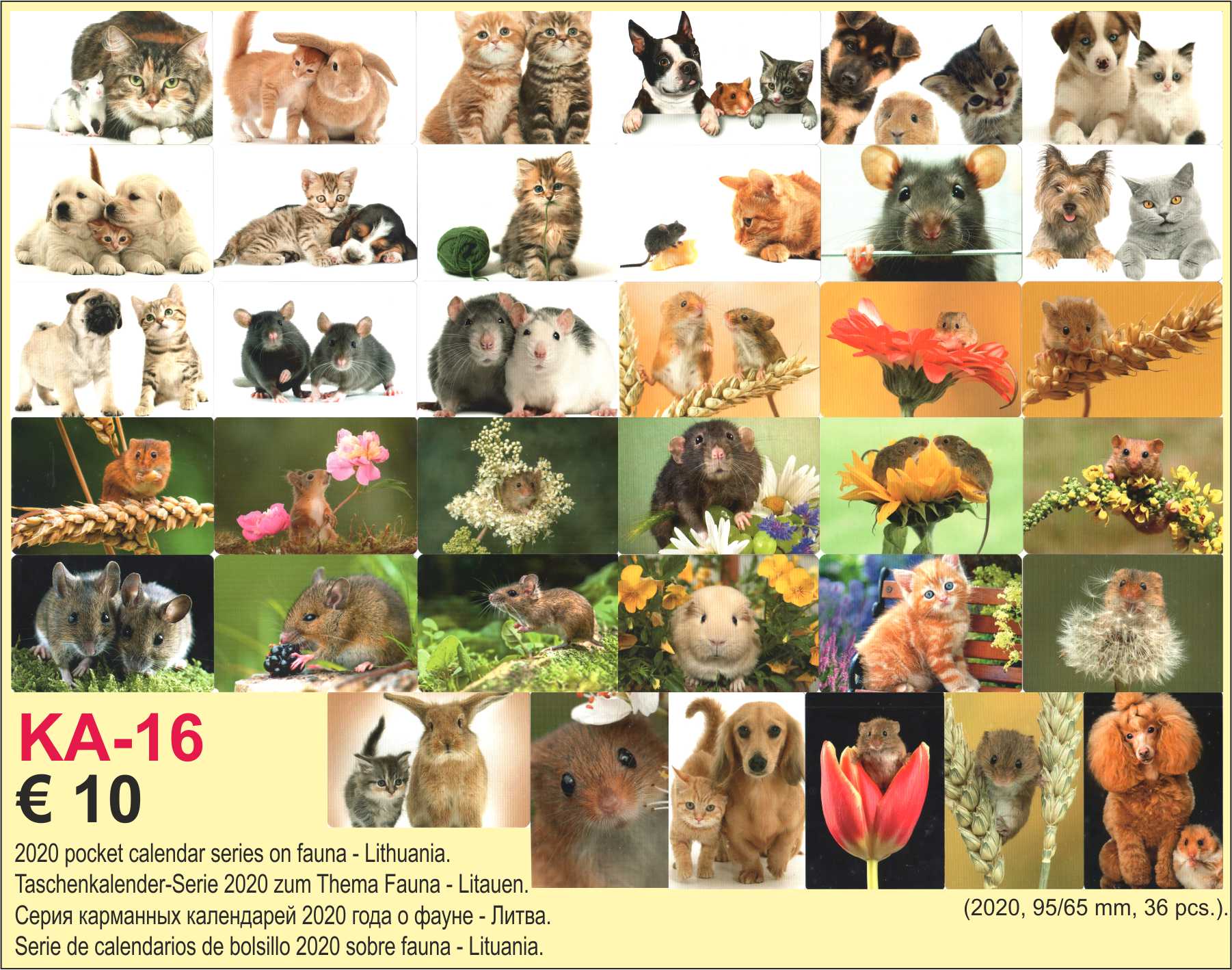 Calendars Fauna Lithuania 2020